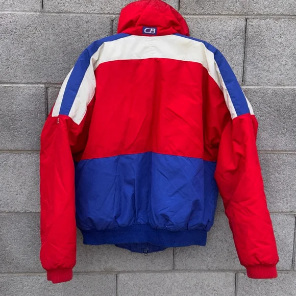 Vintage CB Sports Ski & Snowboard Jacket L Red Blue White